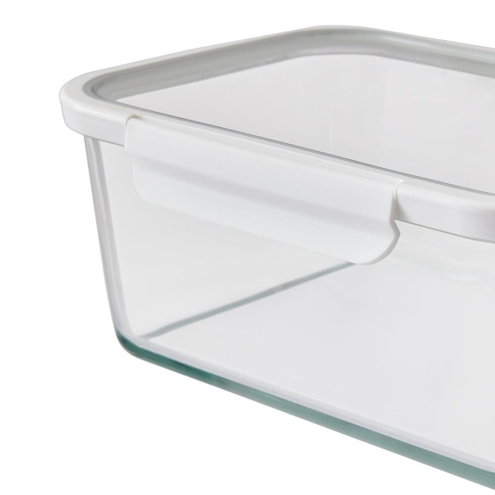 14 Cup Glass Food Storage Container with Tritan Lid Microwave Freezer Dishwasher Safe Stackable 2 Pieces