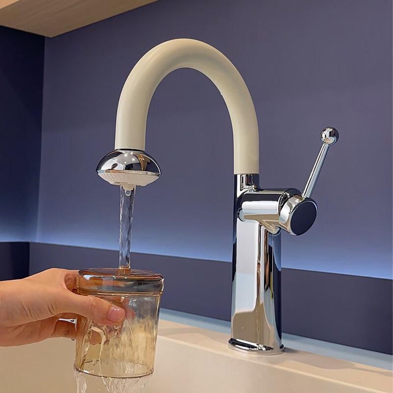 Настенный регулируемый поворотный смеситель Yipan с двумя изливами