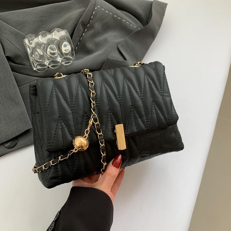 Elegant Pu Quilted Chain Crossbody Bag For Women Perfect For Daily Casual Use