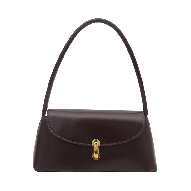 Shoulder bag Female messenger bag Baguette underarm bag Simple lock shoulder bag