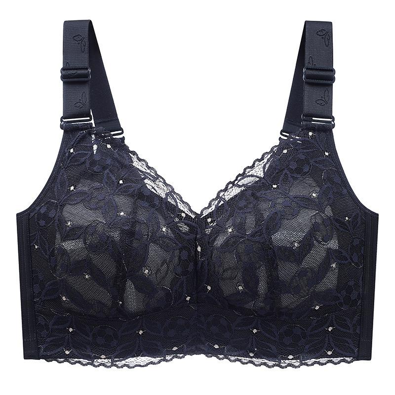 Dünner BH ohne Bügel Übergröße BH Damen Verstellbarer BH Vollschalen BH Raff-BH Zubehör-BH