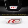 Emblems Volkswagen R Emblem Zinc Alloy Car Steering Wheel Trim Buckle For VW Golf Polo GTI Tiguan CC Passat Variant Jetta Santan zf6