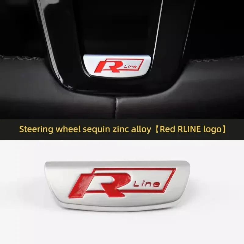 Emblems Volkswagen R Emblem Zinc Alloy Car Steering Wheel Trim Buckle For VW Golf Polo GTI Tiguan CC Passat Variant Jetta Santan zf6