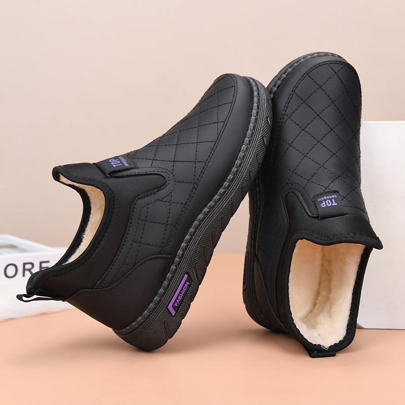 New Winter Women's Shoes, Velvet, Warm and Comfortable Short Boots, Fashionable and Casual Mom's Shoes, Soft Surface, Soft Sole, Flat Snow Boots