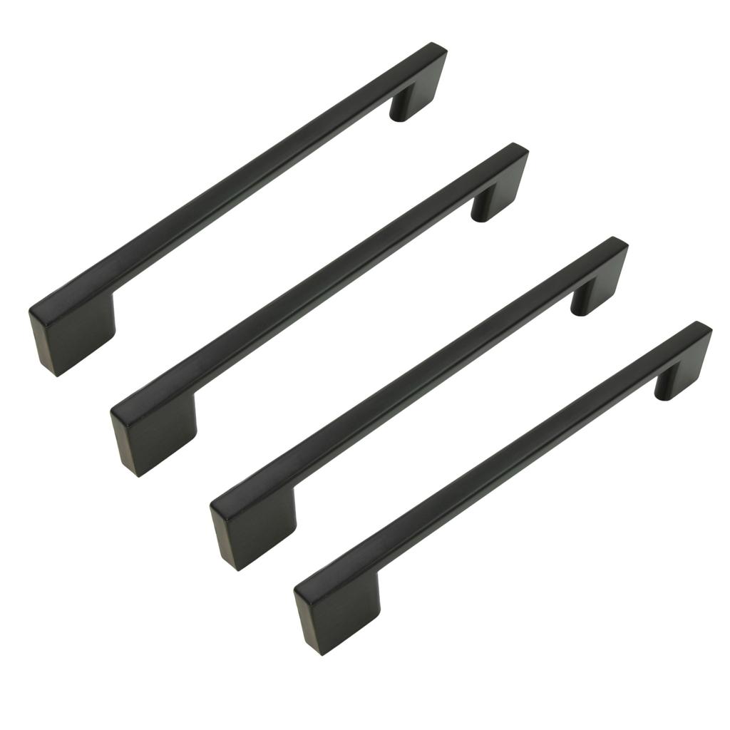 4 x Furniture handle black 160 mm metal