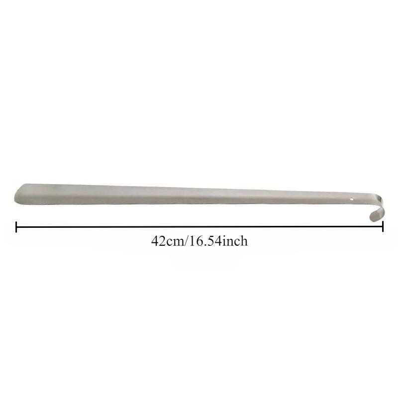 42CM Extra Long Shoe Horn Stainless Steel Silver Metal Shoes Remover Shoehorn Lifter Aid Slip Shoe Pull Tool Shoespooner