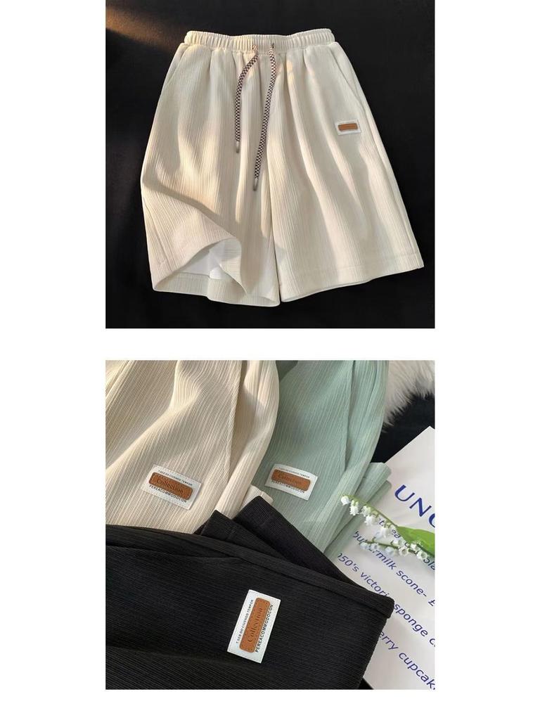 Trendy Solid Color Harajuku Loose Fit Sports Pants for Spring/Autumn