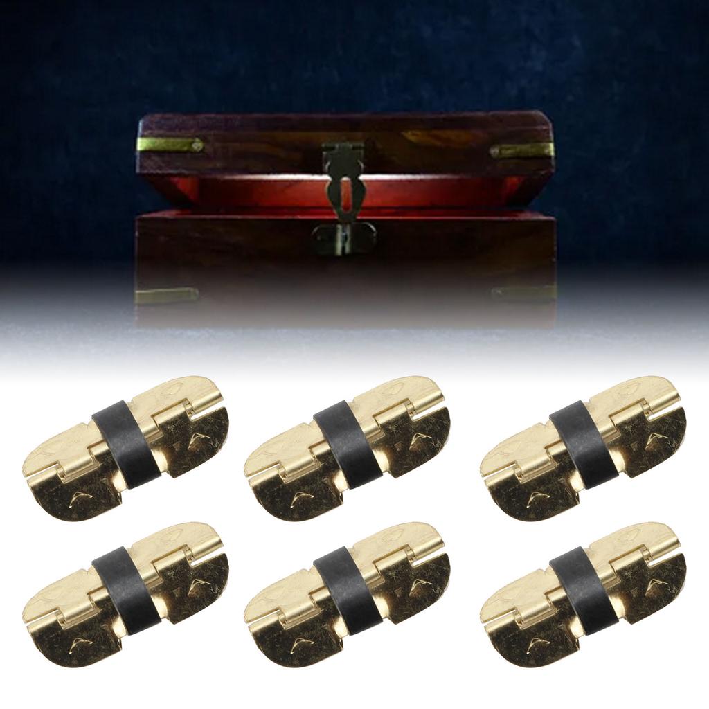 100 Pcs Spring Hinge Sturdy Iron Self Closing Spring Loaded Hinge for Glasses Case Jewelry Box