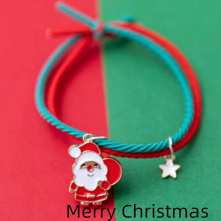 European-American Cross-Border Christmas Bracelet & Scrunchie Set