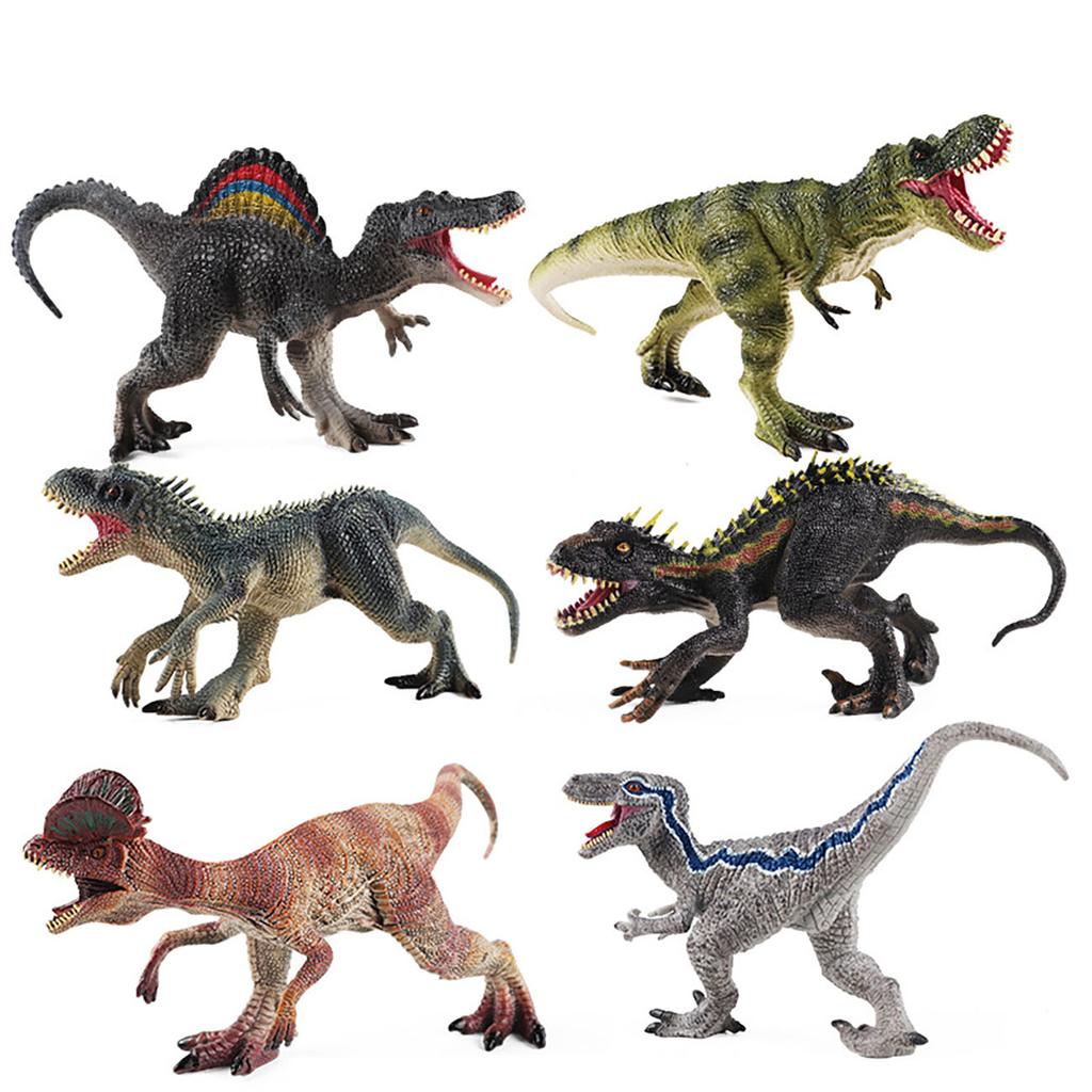 Simulation Dinosaur Solid Tyrannus Tyrannosaurus Velociraptor Toy Bluecanthosaurus Double Crown Dragon Animal Model Collection