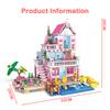 822pcs Friends City House Summer Holiday Seaside Villa Apartment MOC Building Blocks Sets Figures DIY Toys for Kid Girls Christmas Gift