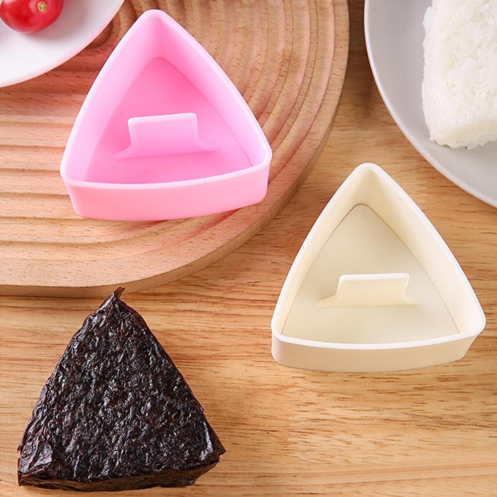 New 2PCS Rice Ball Mold Sushi Makers Triangle Mold for Kid's Cooker