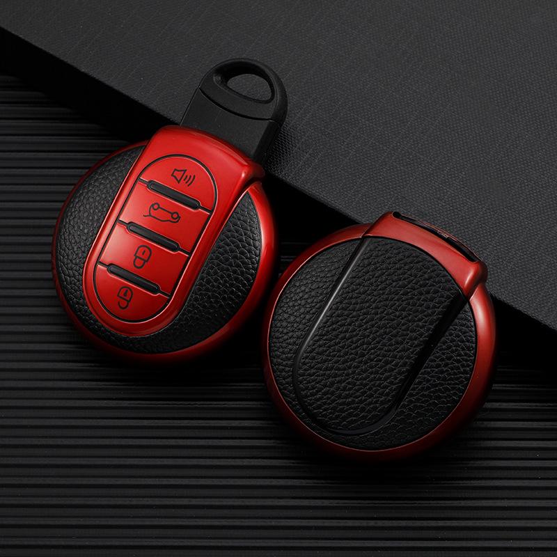 BMW MINI Cooper Leather Key Case for F56 F54 F55 Models красный