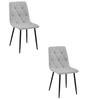 LIBRA Chair - Light Gray Fabric / Black Legs X 2