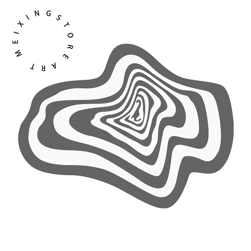 Creative Irregular Rug Living Room Carpet Black White Geometry Home Decoration Floor Mat Bedroom Area Rugs Entrance Doormat