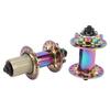 2PCS Bike Hub Aluminum Alloy 32 Holes 120 Click 6 Claw Disc Brake Hub Set with Quick Release Lever for Mountain Bike