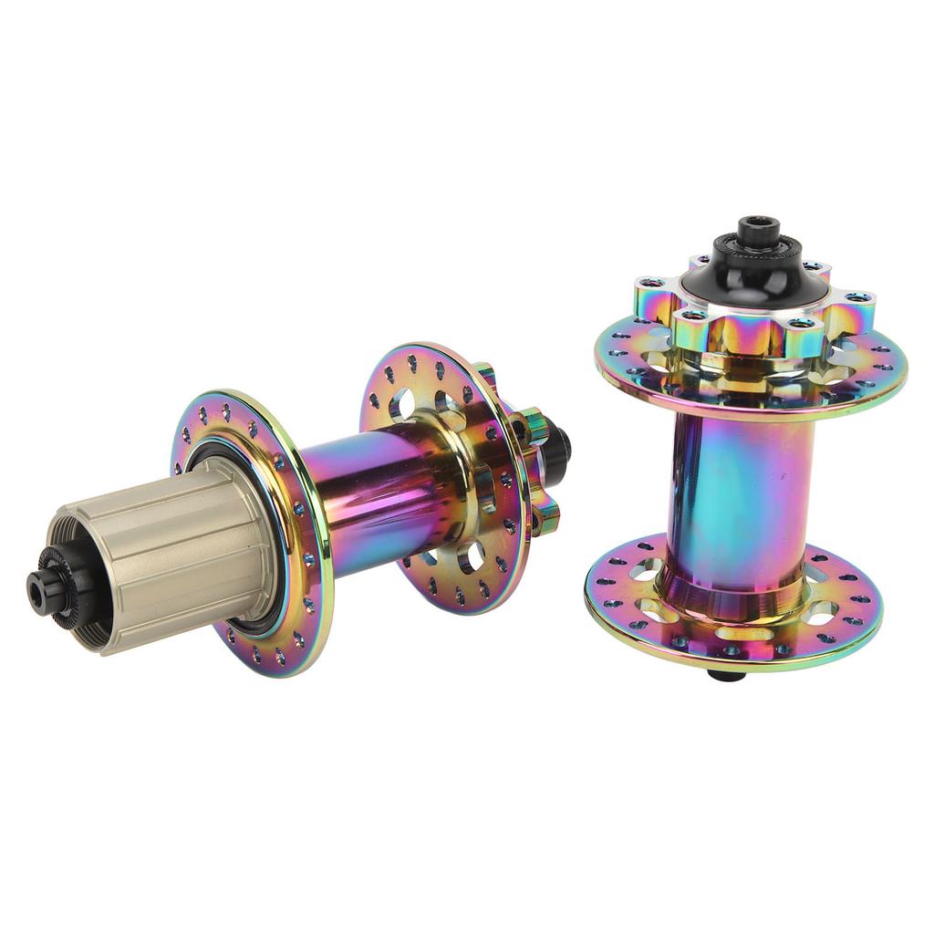 2PCS Bike Hub Aluminum Alloy 32 Holes 120 Click 6 Claw Disc Brake Hub Set with Quick Release Lever for Mountain Bike