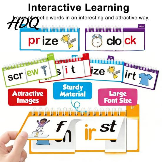 Phonics Wortfamilien Buch 40 Stück Familie Bauen Kinder Vorschule Lernaktivität Wörter Rechtschreibung Karteikarten Kindergarten Schüler Lesen Reimen Umblättern