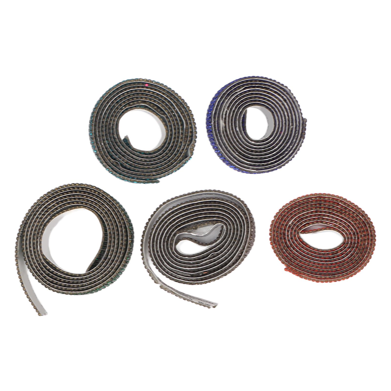 5 рулонов стразовой ленты разных цветов, длина 1 ярд, самоклеящаяся, многоцелевая хрустальная лента для телефона, ноутбука, чашки