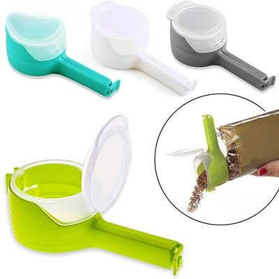 1 stücke Lebensmittel Lagerung Tasche Versiegelung Clips Kunststoff Kappe Sealer Clip Mit Ausgießer Snack Süßigkeiten Lagerung Frische Klemme Küche Organizer