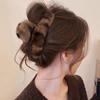 Leopard Print Plush Claw Clip for Women: High-End 2025 Large Hair Accessory for Autumn/Winter Updo