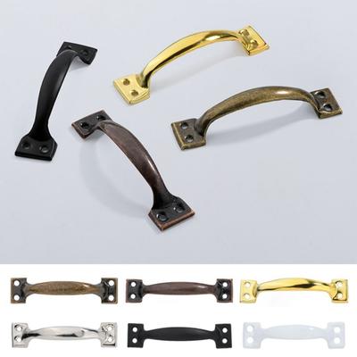 Accessorio Ferramenta Maniglia per Mobili in Ferro con Maniglia a Forma di Arco per Cassetti Manopola Nera Argentata per Garage Capanni Porte a Stalla