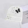 New knitted hat European and American fashion butterfly rhinestone thermal cover wool hat