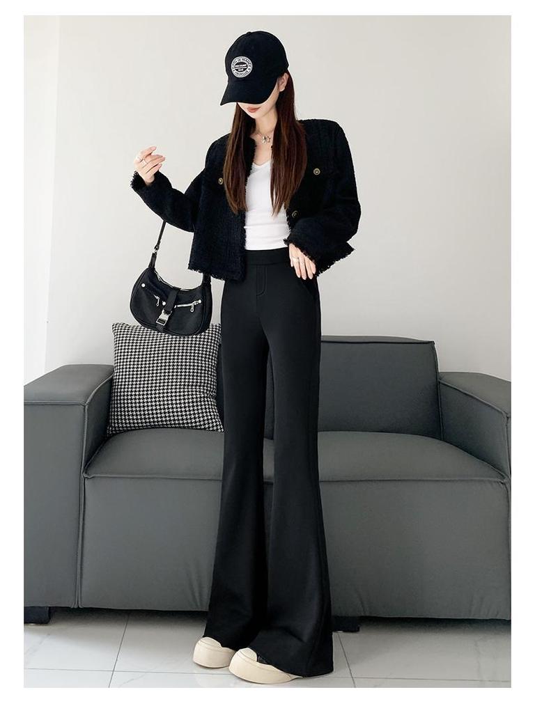 Petite Women's 2025 Slimming High-Waisted Micro-Flared Long Pants