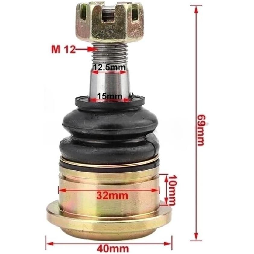 Ball Joint M10 M12 32x10mm Compatible With ATV 110cc 125cc 150cc 200cc 250cc UTV Go Kart Buggy Quad Bike Suspension(1 Pcs M12)