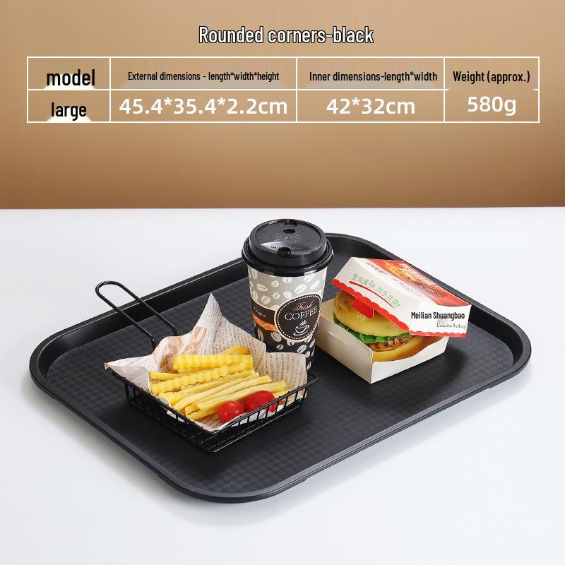 Non-Slip Rectangular Burger Tray for Restaurants