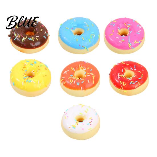 Realistic Donut Toy Squeeze Soft Slow Rebound Stress Relief 7cm Cute Reliever Simulation for Kids Adults Desktop Decoration Baking Prop Photo