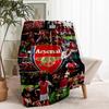 Coperta Stampata Arsenal F.C. - Morbida e Confortevole, per Camera da Letto, Viaggio, Divano, Decorazione Casa - Regalo di Compleanno Natale per Amico