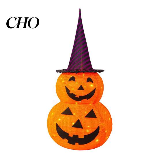 Decorative Pumpkin Light 3FT Halloween Collapsible Decoration Battery Operated Up Holiday Party Lantern Pop Jack-o-Lantern for Indoor Outdoor