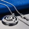 925 Sterling Silver 16-30 Inch Exquisite Spiral Circular Pendant Necklace for Women's Fashion Jewelry Wedding Accessories