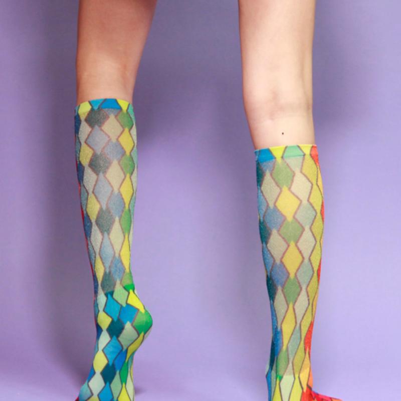 RNOT SPRINNG RAINBOW KNEE SOCKS