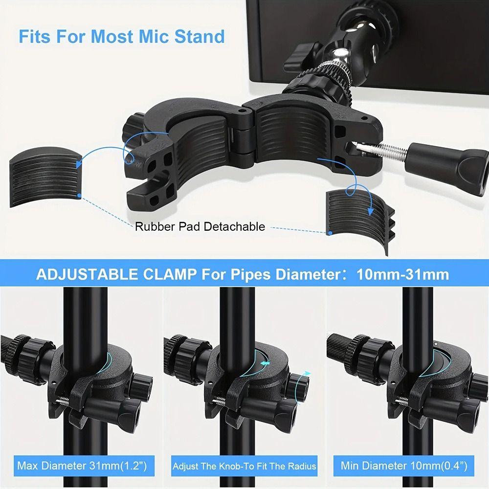 1/4 Thread Phone Holder 360-Degree Rotable Swivel Mount NEW Music Sheet Holder  Live Streaming