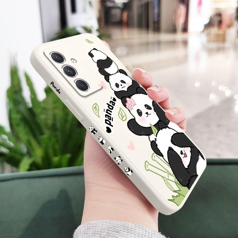Panda House Phone Case For Samsung Galaxy A17 A56 A36 A26 A16 A06 A54 A34 A24 A14 A55 A35 A25 A15 A05 A05S A04S A04E 4G 5G Cover