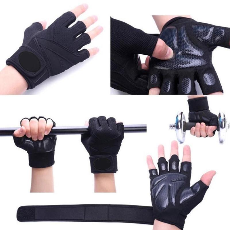 Weight Lifting Gym Gloves Men Sports Gloves Fitness Workout Exercise Training Protect Wrist Weightli