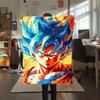1pz Coperta in Flanella con Stampa Son Goku, Alta Qualità per Tutte le Stagioni, Decorazione per la Casa, Calore e Comfort, Perfetta per Regali di Natale