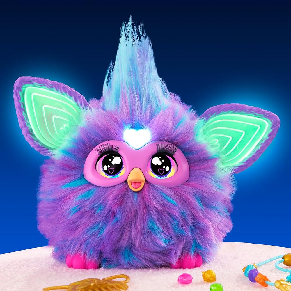 Hasbro Furby Interactive Toy Purple with 15 Accessories for Kids Ages 6 and Up Animatronic Plush F6743