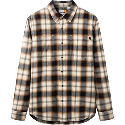 Καρό Εξωτερικό Καθημερινό Μακρυμάνικο Πουκάμισο Ανδρικά πουκάμισα Μαύρο Λευκό A28XB-V09