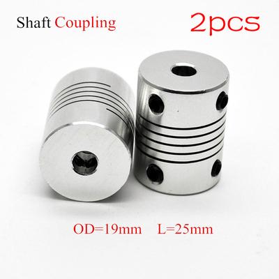 2pcs Aluminium CNC Motor Jaw Shaft Coupler 5mm To 8mm Flexible Coupling OD 3/4/5/6/6.35/7/8/10mm