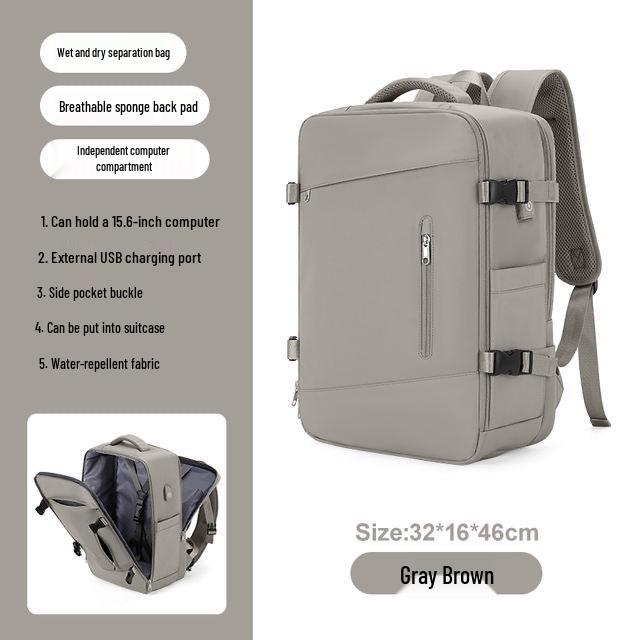 Girls' Extra Large Multifunctional Backpack with Wet/Dry Separation - Nylon, Waterproof, Ideal for Short Trips & School