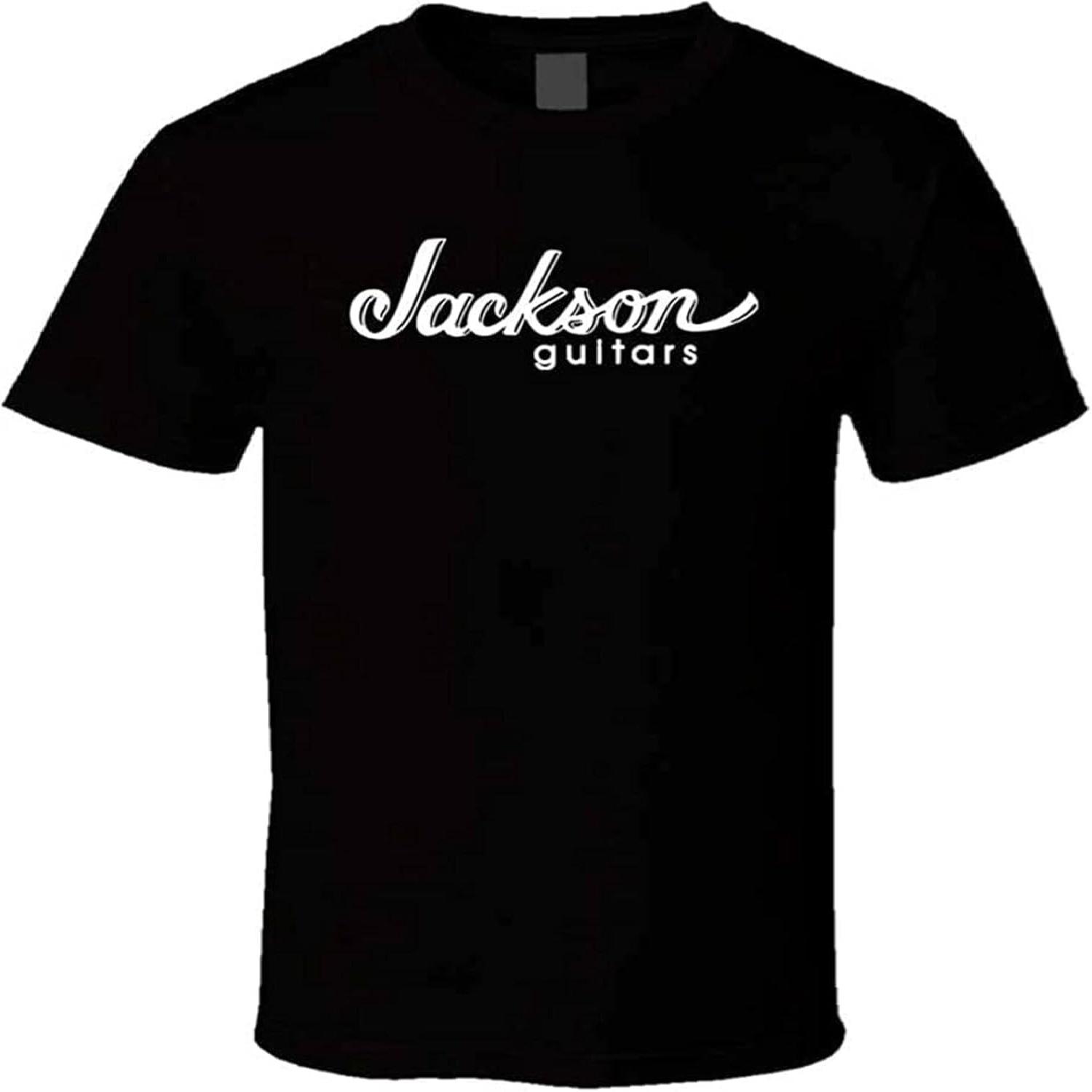 MUSAKT Футболка с логотипом Jackson Guitars Винтажная Черно-белая Мужская Черная S чёрный