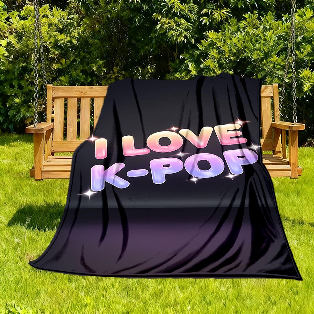 

1pc K-Pop Fan Outdoor Blanket Lightweight Flannel, All-Season Use for Sofa, Bed, Travel, Camping, Living Room, Office, Couch021 130cmx150cm