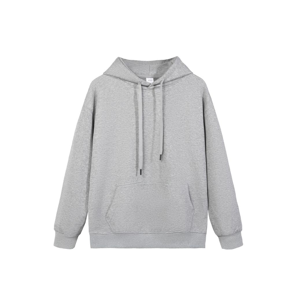 Autumn 320g Unisex Loose Fit Double-Sided Hooded Cotton Blend Sweatshirt