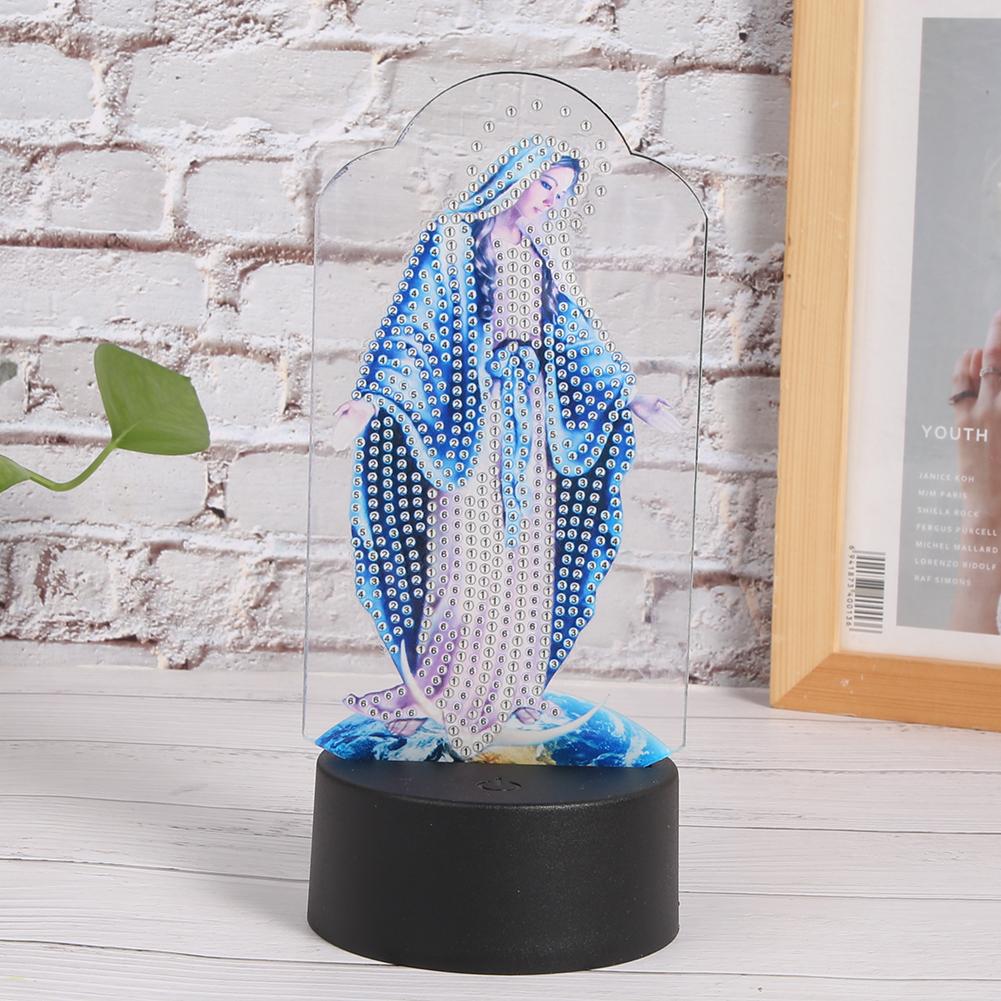 DIY Diamond Painting 7 Colors Night Light LED Diamond Painting Embroidery Home Decor