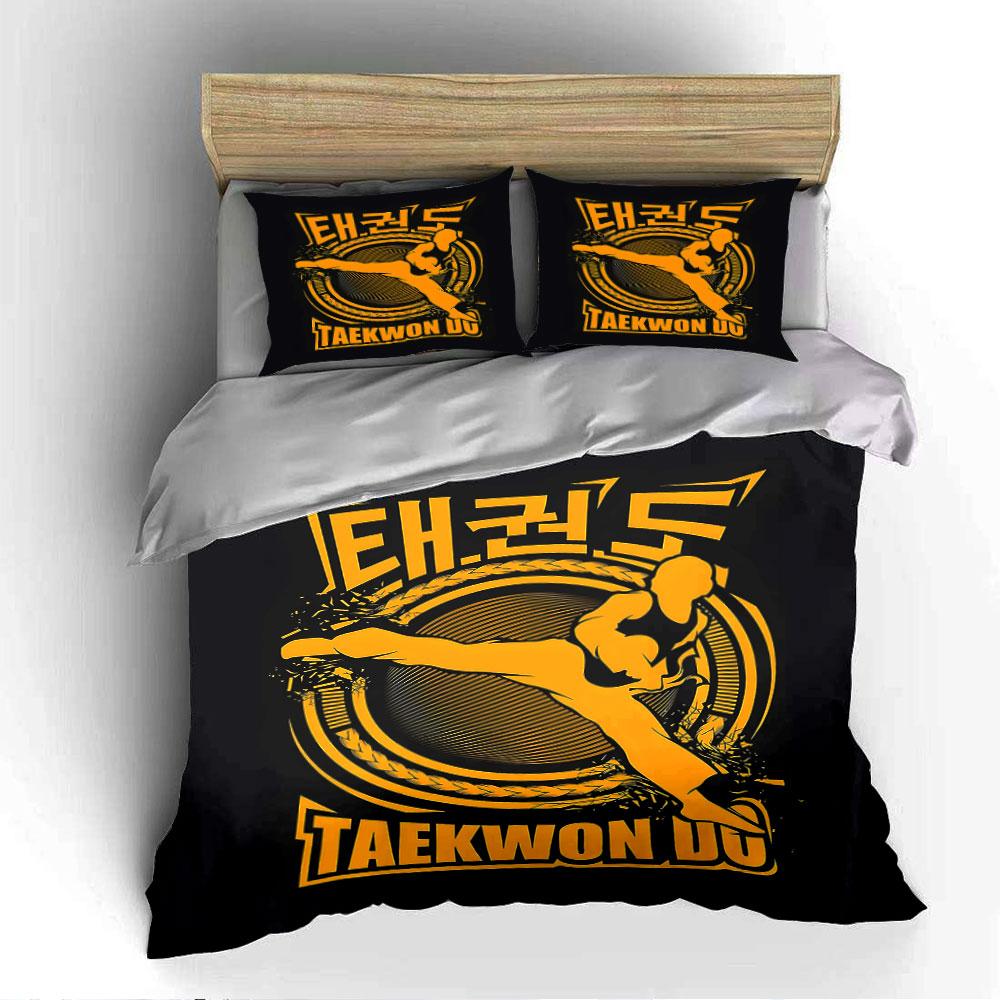 Taekwondo Fighter Design Bedding Duvet Cover Set (1*Duvet Cover 2*Pillowcases, without duvet insert)