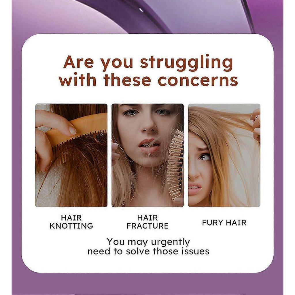Purple Hair Mask, Purple Collagens Hair Mask, Long Lasting Hydrating Repair Deep Nourish Brighten Hair For Blonde, Platinum, White or Grey Hair, 259ml