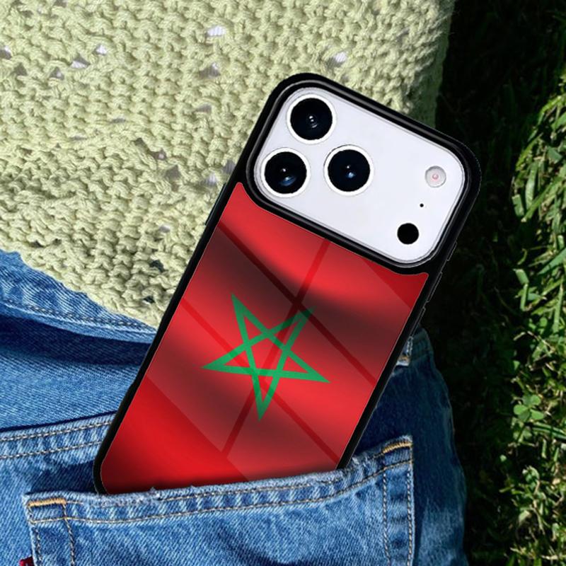 Maroc Morocco Flag Coat Of Arms Mobile Phone Case Compatible with IPhone 17 16 15 14 13 12 11Pro Max 17 Air Cover